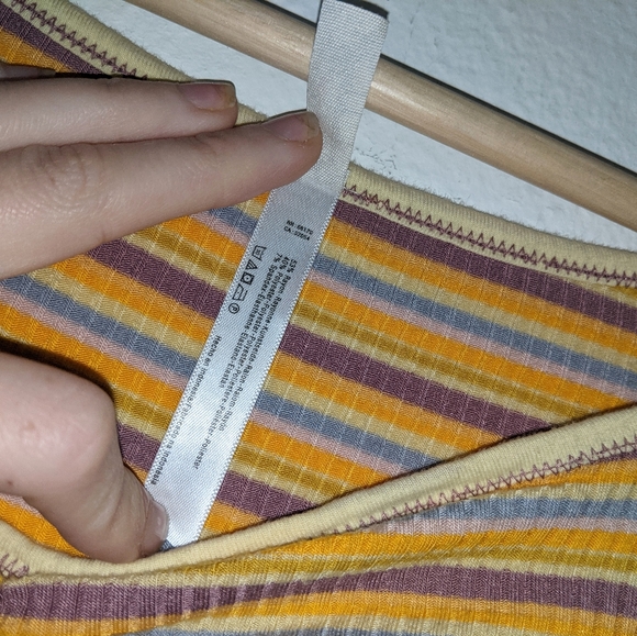 Free People Put A Stripe On It Bodysuit Yellow - Picture 8 of 8